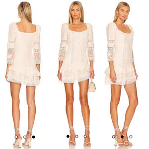 NWT $495 LoveShackFancy Shania Mini Dress in Nougat Size 4